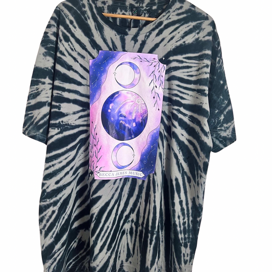 Black Tye Dye Moon Shirt